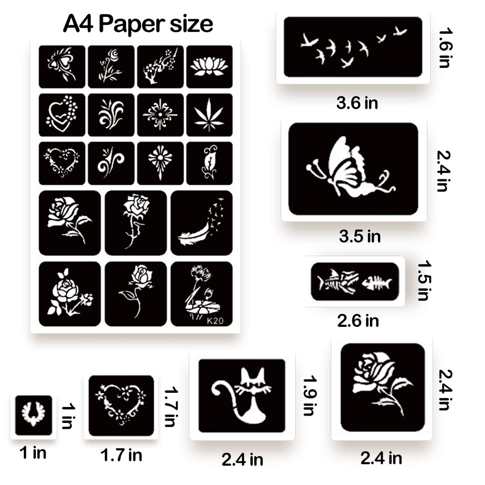 ChurlChurl DIY body art stencil kit enables quick home creations.