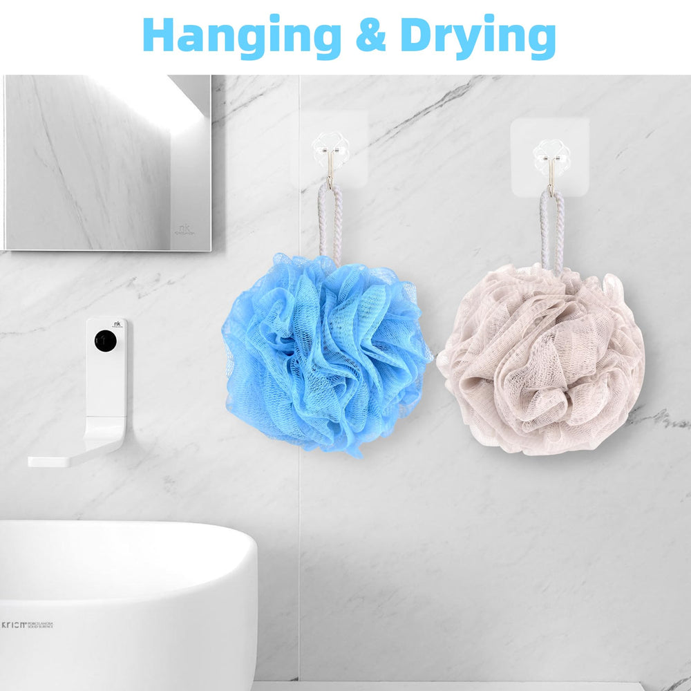 Chuya bath sponge dense mesh boosts foam for smooth cleansing