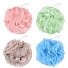 Chuya large bath sponges four-pack with dense exfoliating texture