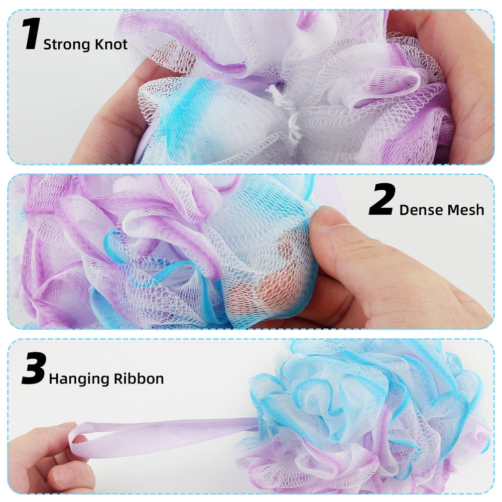 Chuya durable loofah with fixed knots maintains shape during baths