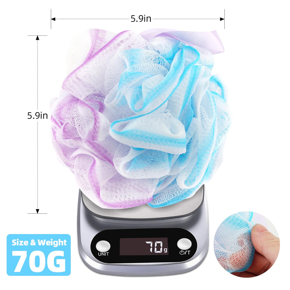 Chuya loofah sponge dense mesh creates rich foam with minimal soap