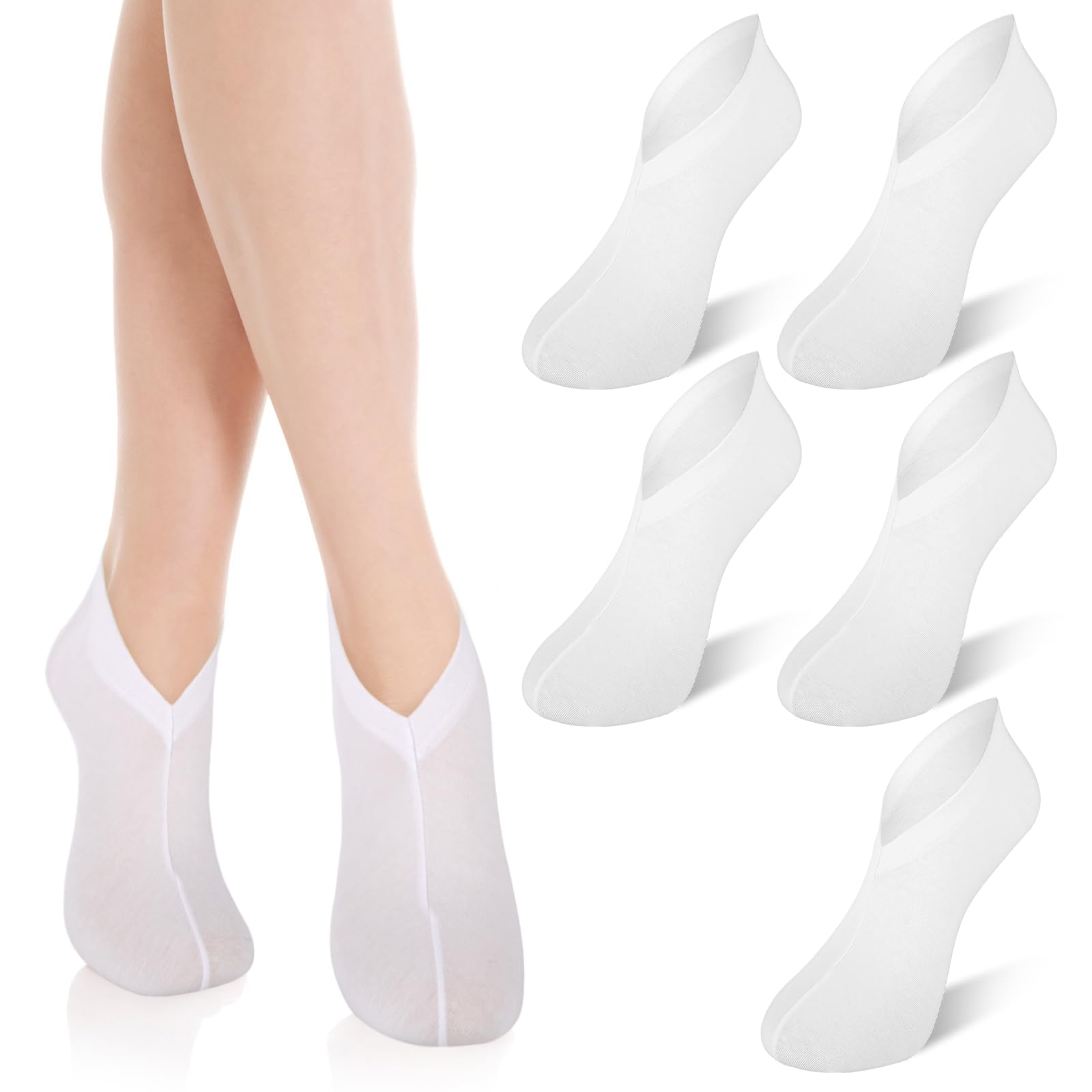 CIATBYYJ calcetines spa blancos: paquete visible para cuidado de pies.
