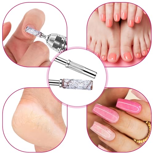 CIATBYYJ sanding belt compatible bits shown for natural and artificial nails