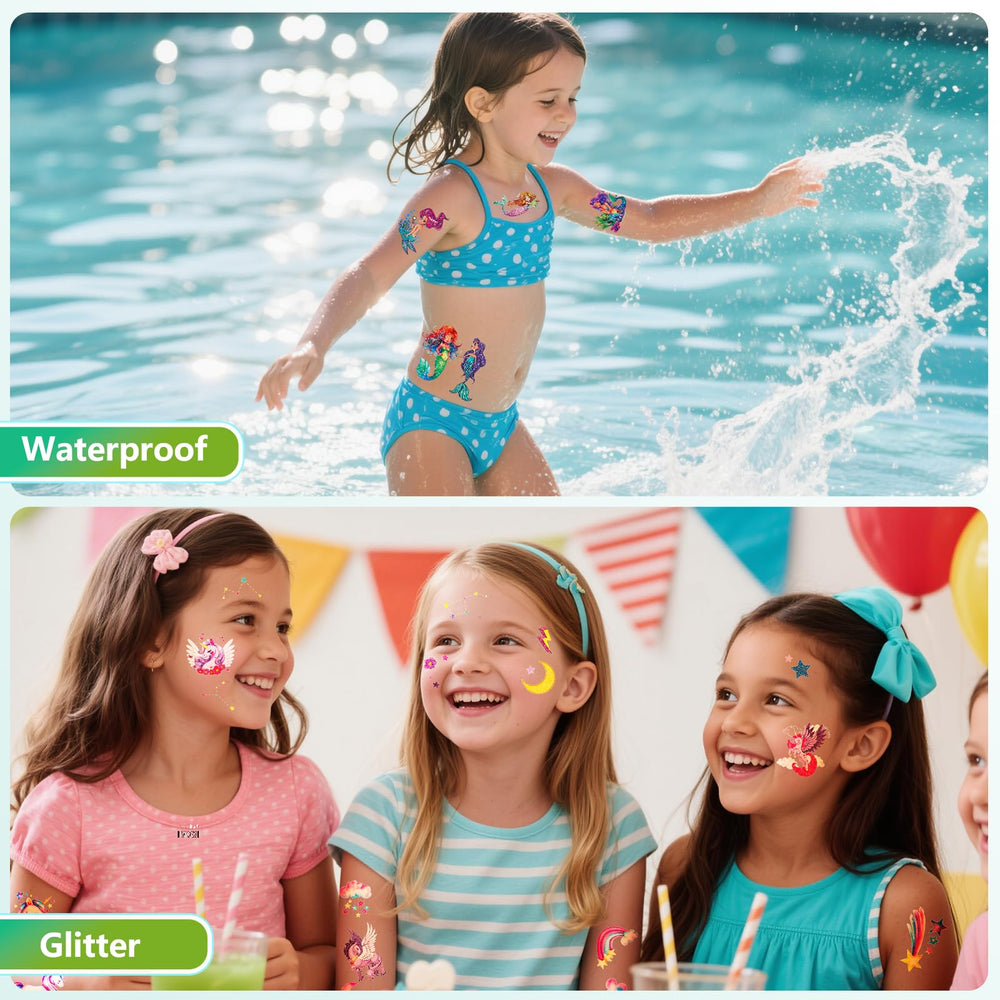 Tatuaje glitter CICI&JIAJIA Mariposa con purpurina para manualidades
