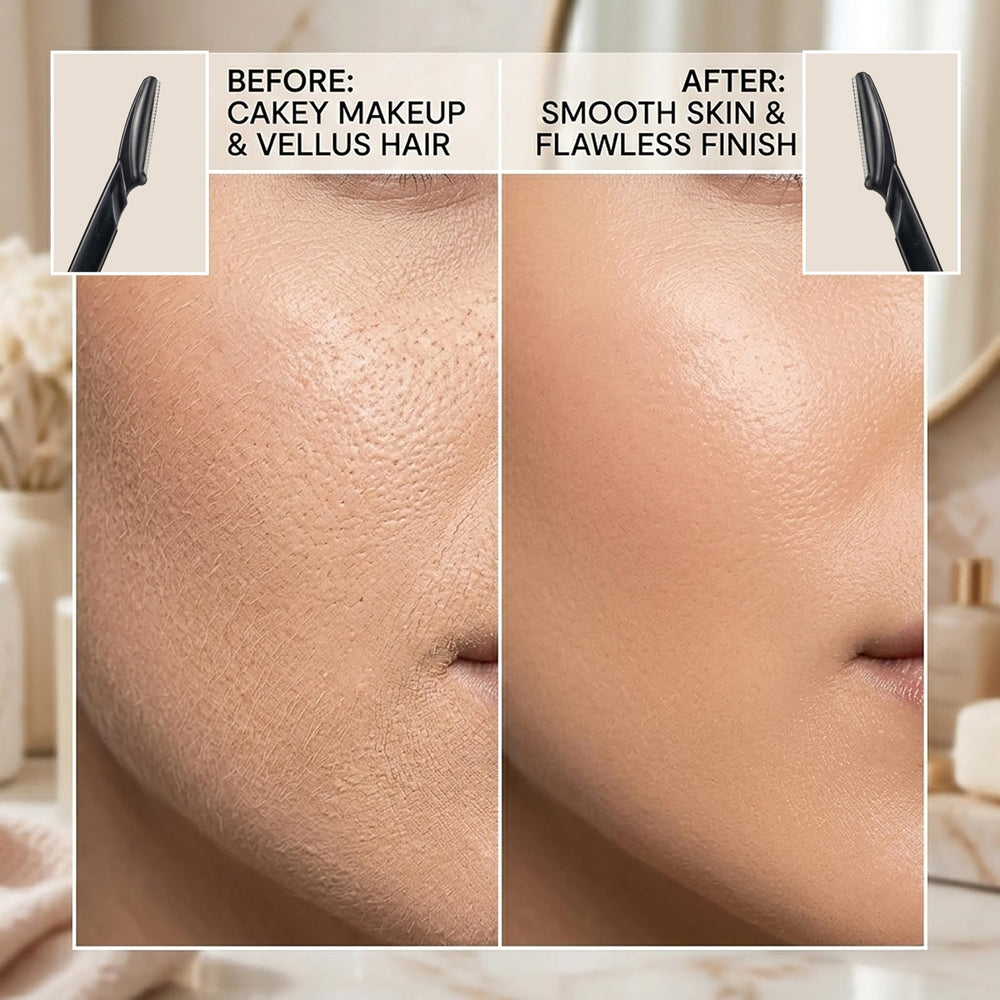 CICINUJOY eyebrow razor close-up demonstrating precise brow shaping