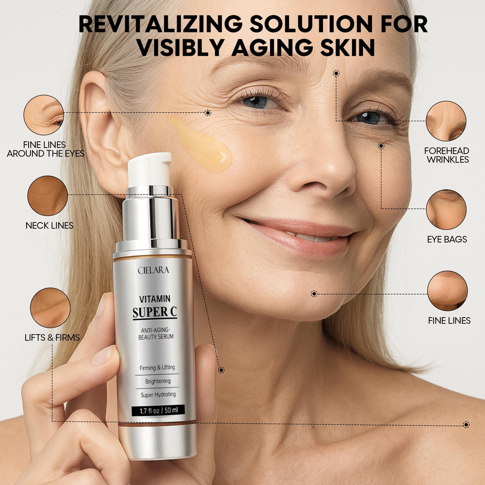 CIELARA Serum Vitamina C, hidratación profunda y cuidado diario.