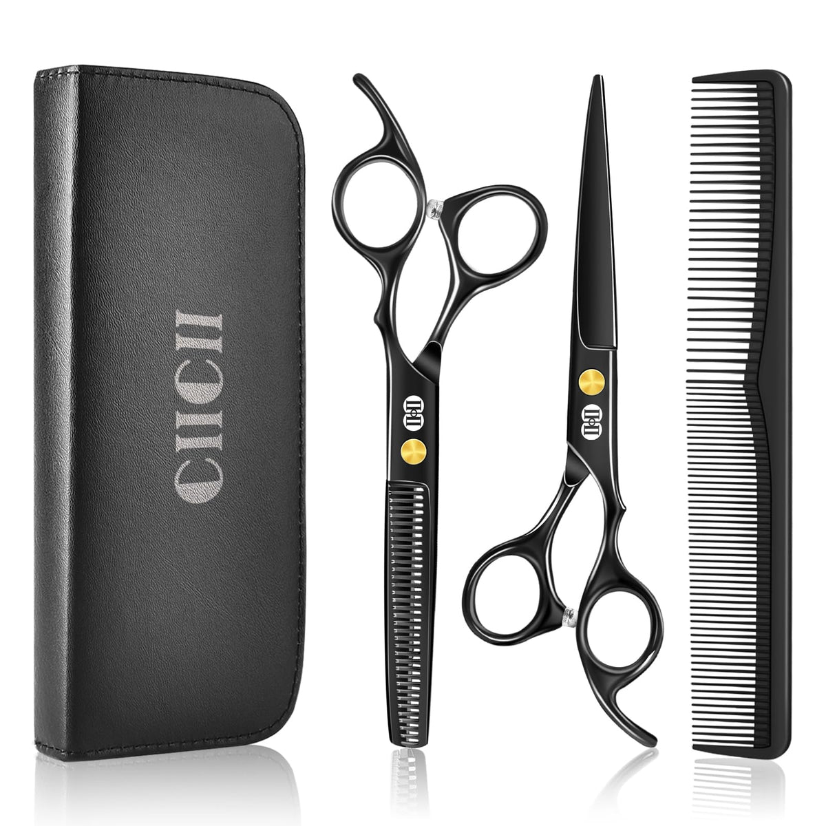 CIICII hair cutting scissors 6-7 inch for precise home cuts