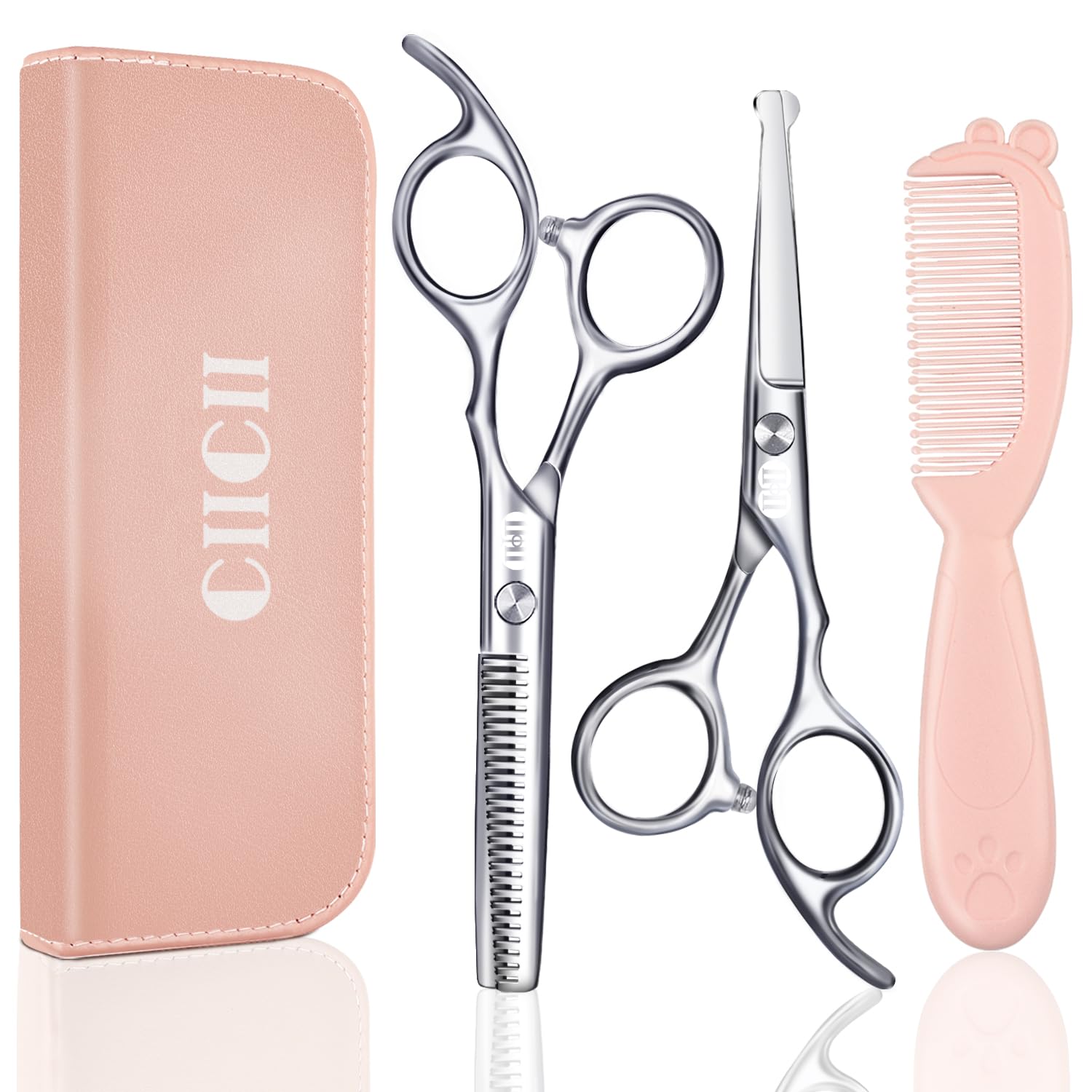 CIICII Kids cutting scissors round-tip for safe, gentle home haircuts.