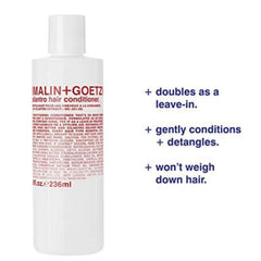 Closeup of cilantro extract in MALIN+GOETZ conditioner, promoting gentle hydration