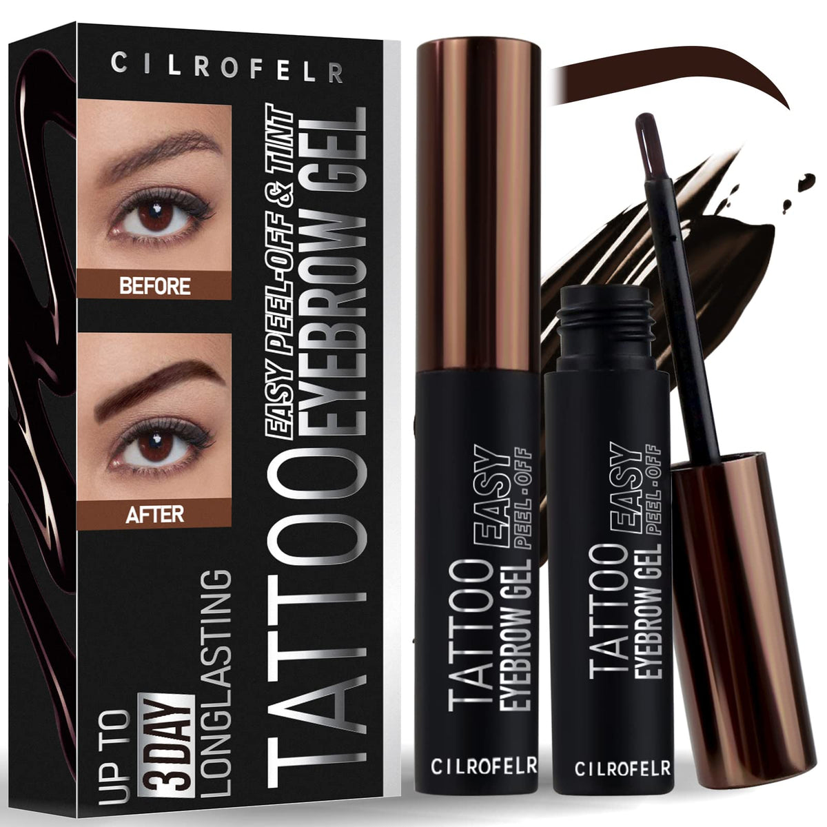 Cilrofelr gel cejas tinte 3 días para definición natural