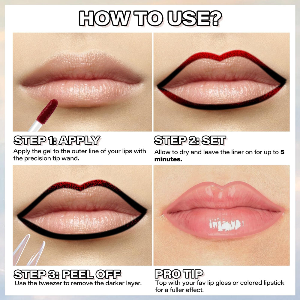 Cilrofelr delineador labial nude-rosado para un look suave.