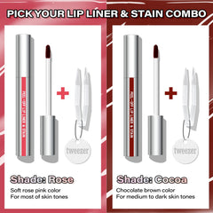 Cilrofelr delineador labial pigmento intenso, acabado mate para color natural.