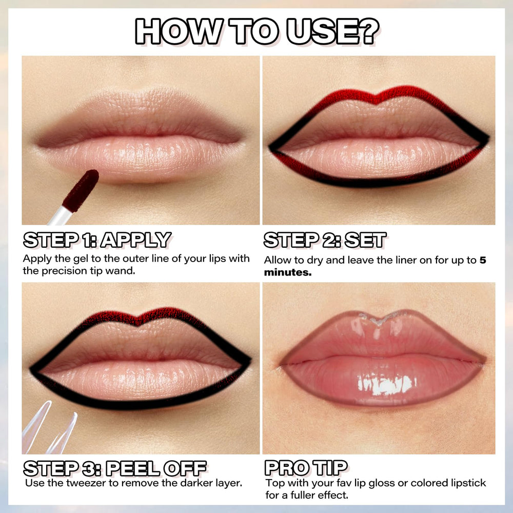 Cilrofelr delineador labial sin transferencia, ideal para retoques diarios.