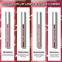 Cilrofelr delineador labial transferencia cero para un look limpio.