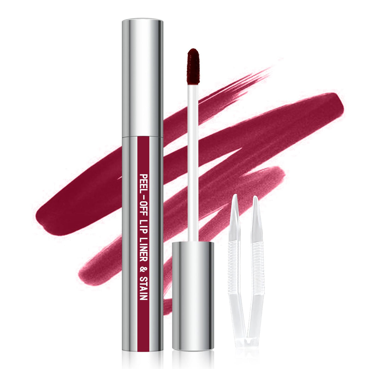 Cilrofelr, lápiz labial tatuaje frambuesa, delineado preciso para labios definidos.
