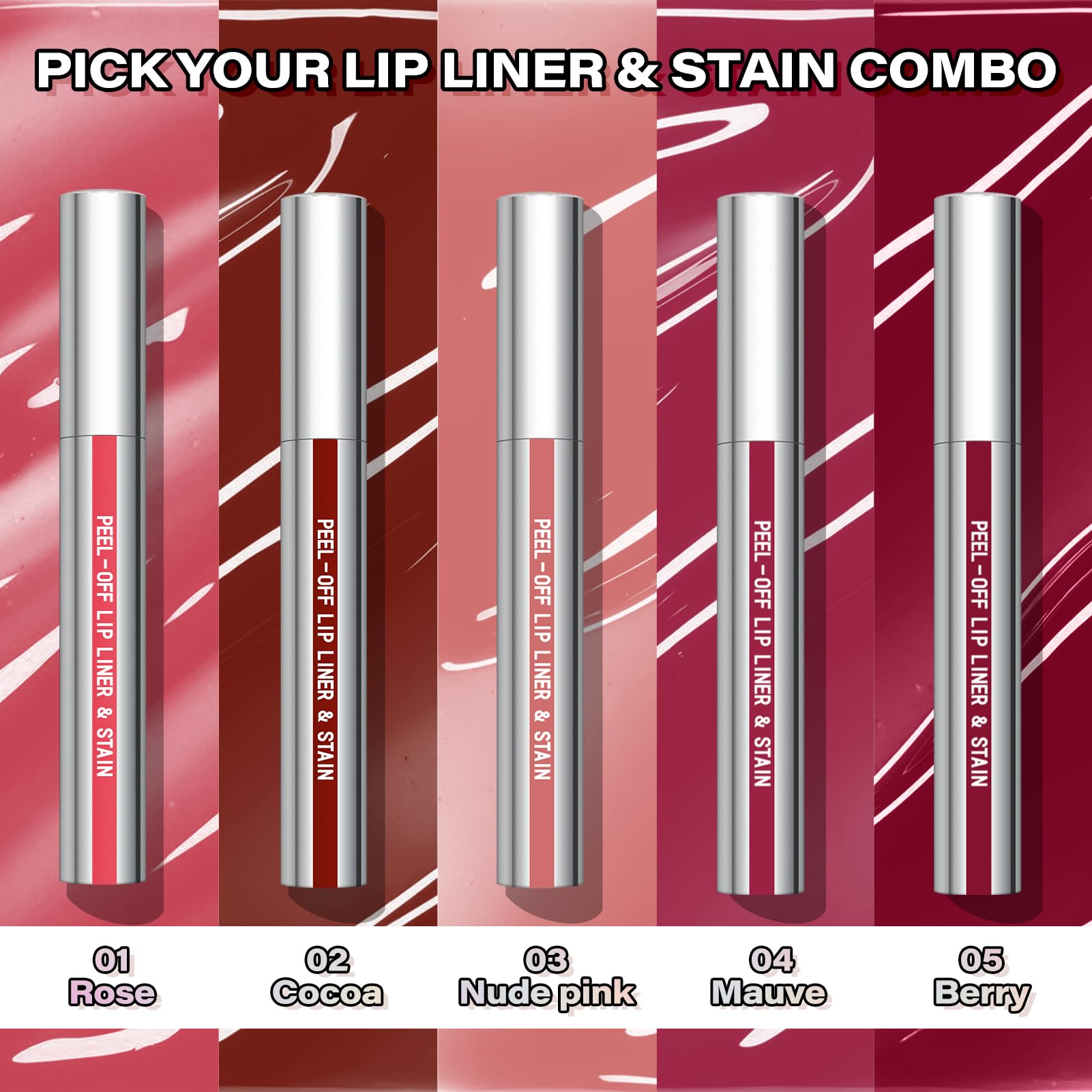 Cilrofelr Relleno labial tatuaje frambuesa, color intenso para un brillo duradero.