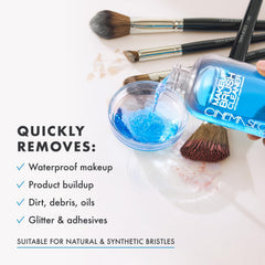 Brush-cleaner application from CINEMA SECRETS demonstrating use