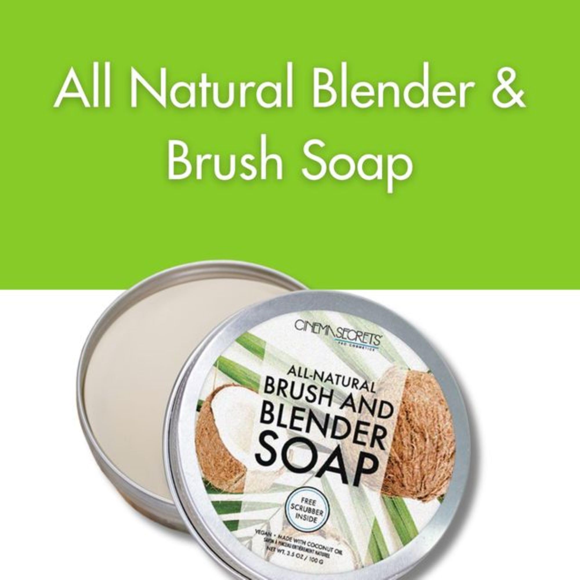 Cinema Secrets deep-clean lather close-up highlights coconut oil conditioning for gentle brush care