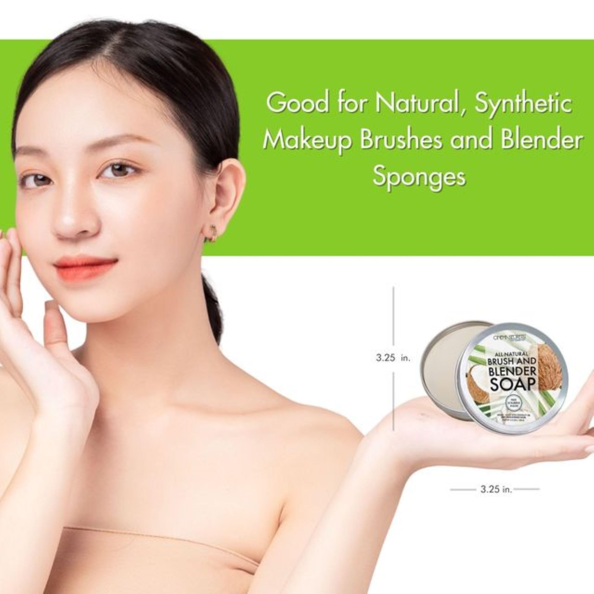 Cinema Secrets sponge cleaner focus shows compatibility with makeup sponges for thorough maintenance