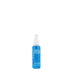 Cinema Secrets Original Blue Vanilla cleaner bottle shown with quick-drying rinse-free formula for brushes.