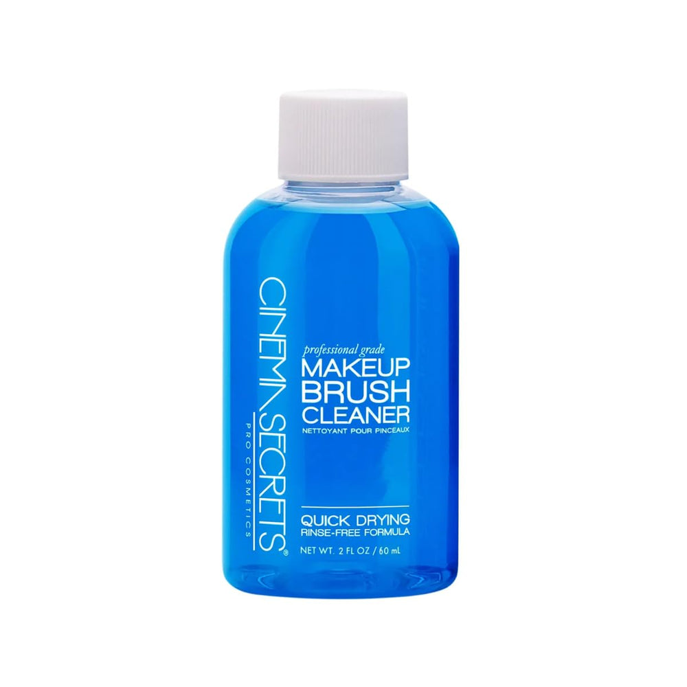 Cinema Secrets bottle of blue vanilla cleaner for quick brush cleaning.