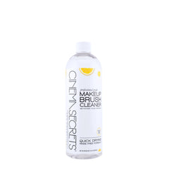 Cinema Secrets Original Brush Cleaner bottle with lemon scent for quick, rinse-free cleaning.