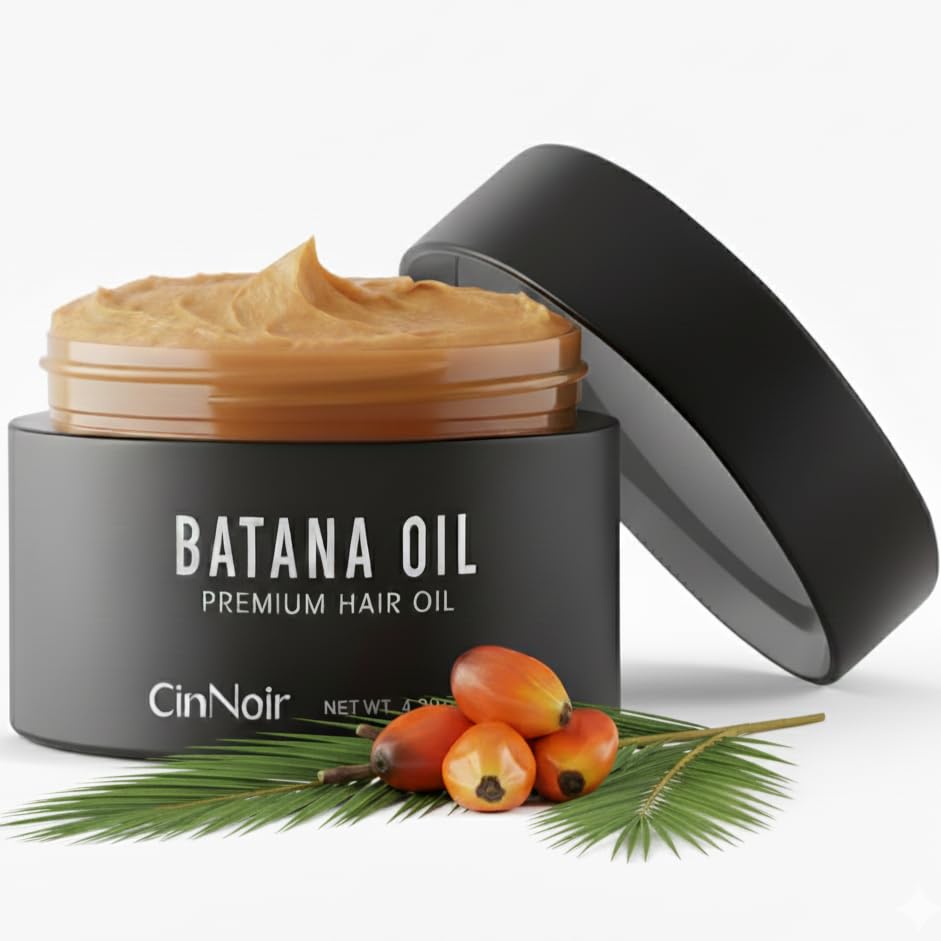 CinNoir Batana Oil bottle pour for quick scalp nourishment