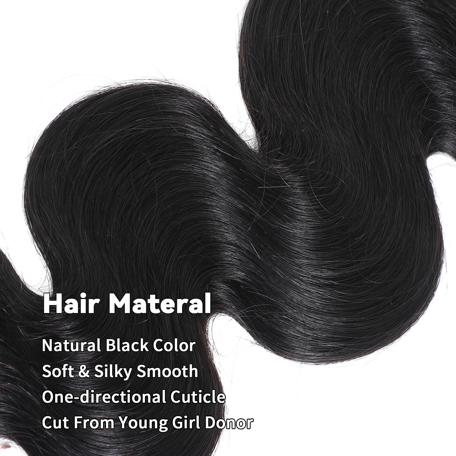 Ciracevi 22-inch body wave bundle with natural black shade