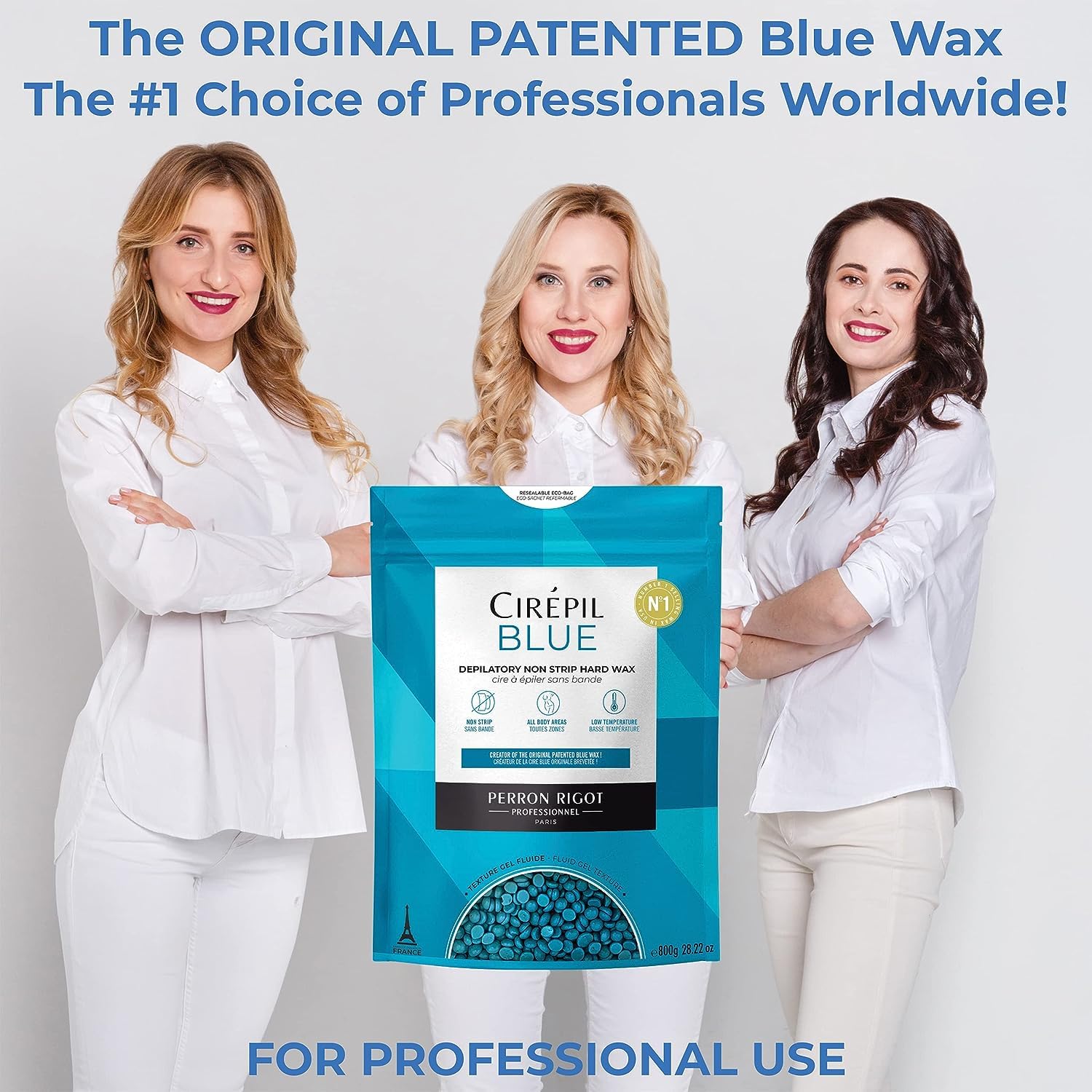Cirepil blue wax beads remove both fine and coarse hair.