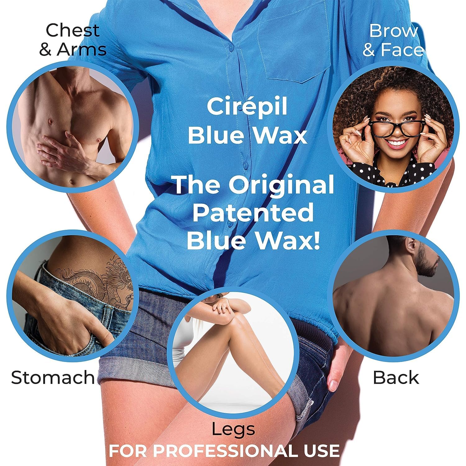 Cirepil blue wax beads offer a gentle gel texture for sensitive skin.