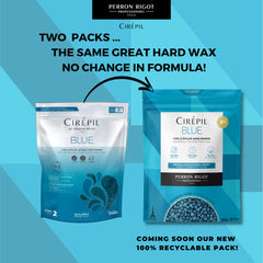 Cirepil Blue beads melting to a smooth gel texture for application