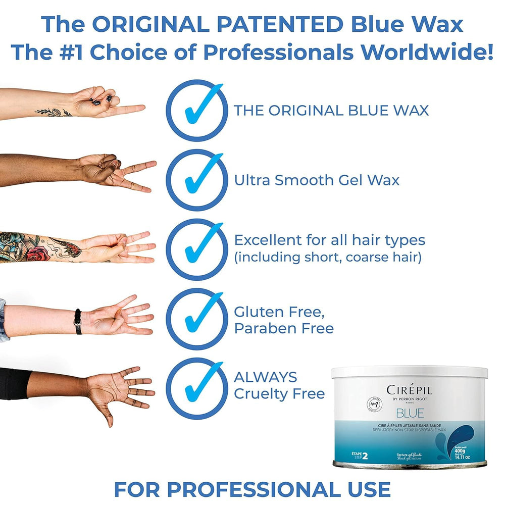 Cirepil Blue Wax Tin delivers long-lasting smooth skin after waxing.
