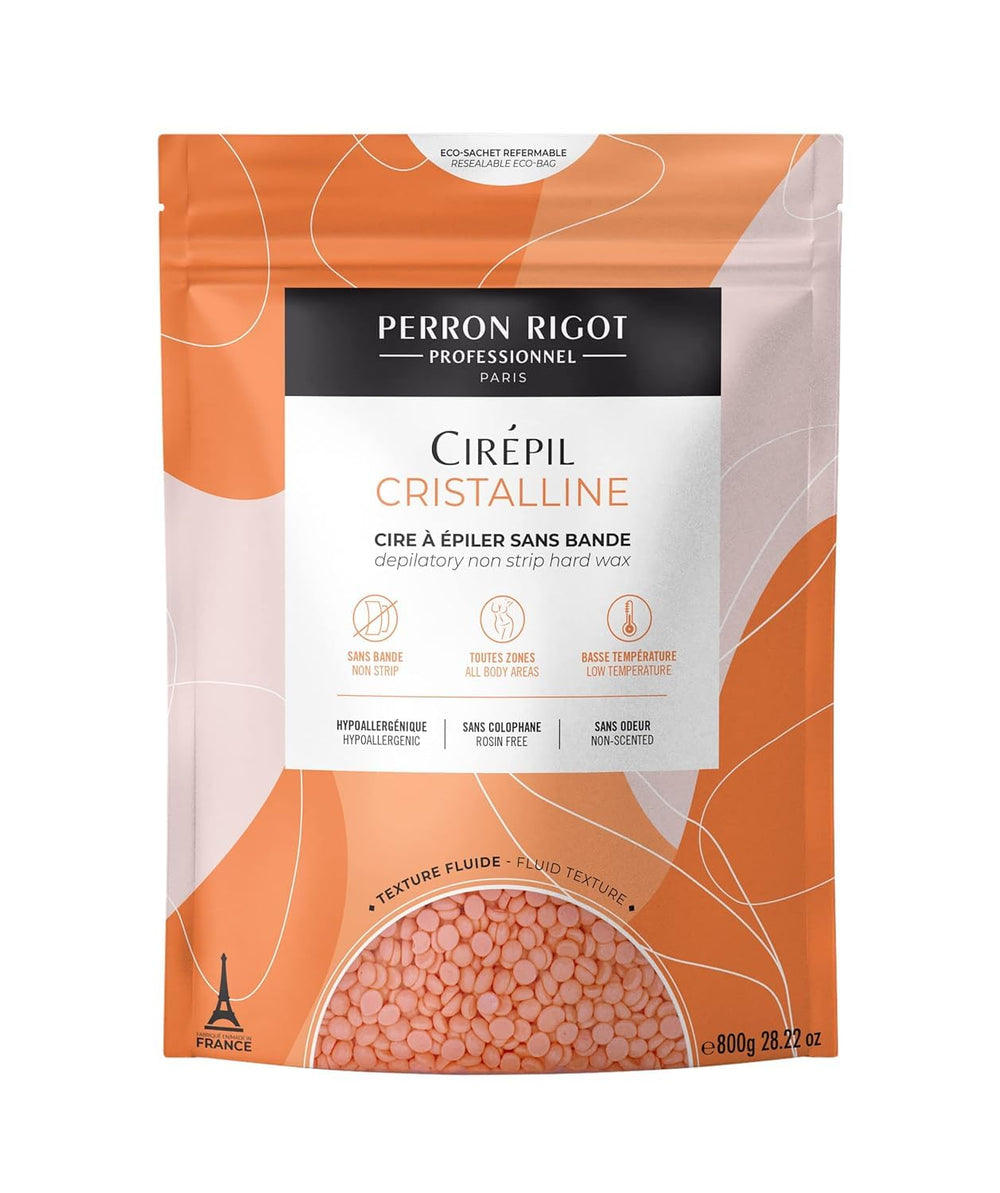 Cirepil Cristalline beads melt into a clear gel for precise hair removal
