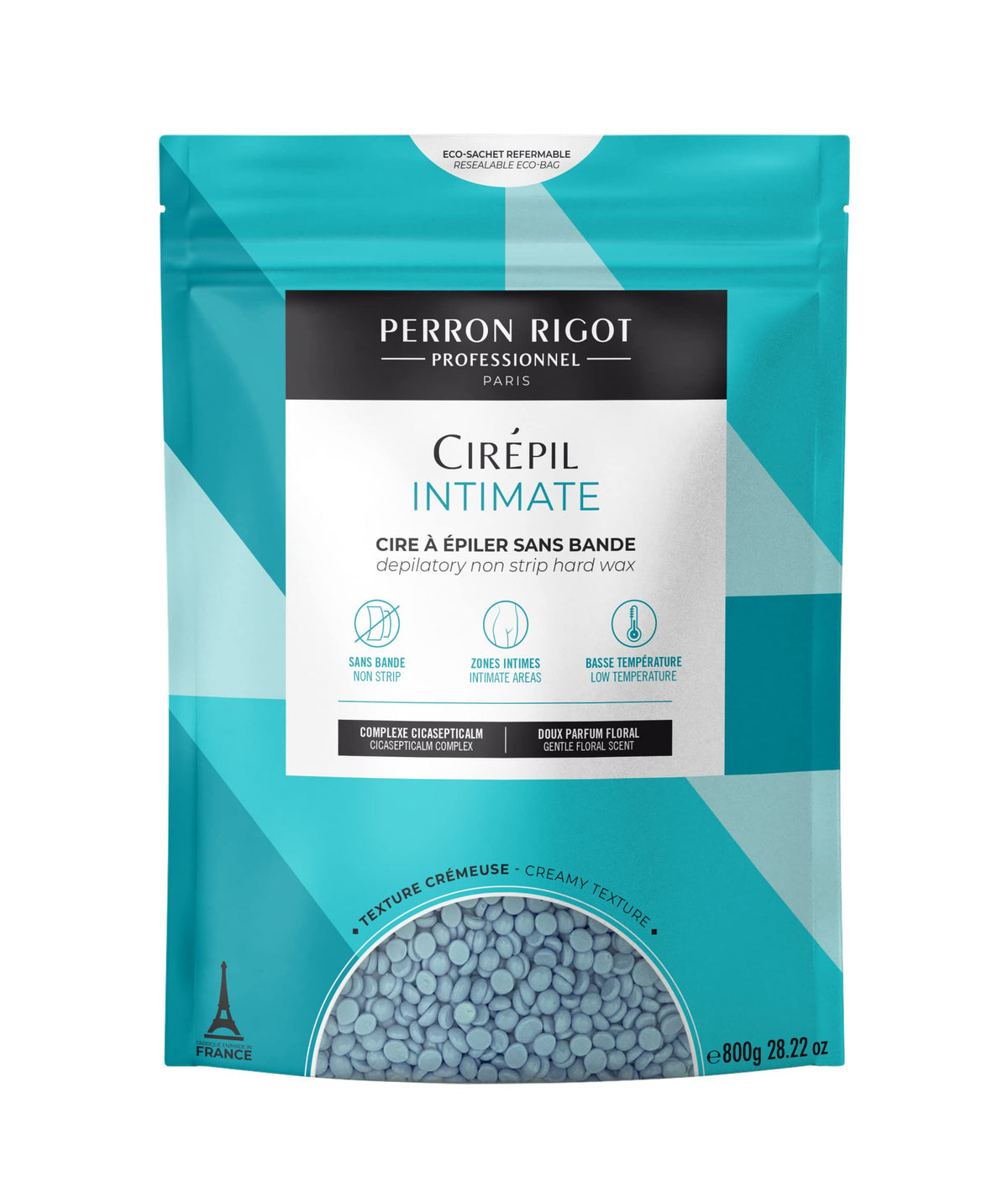 Cirepil Intimate 800g hard wax beads bag for Brazilian waxing comfort