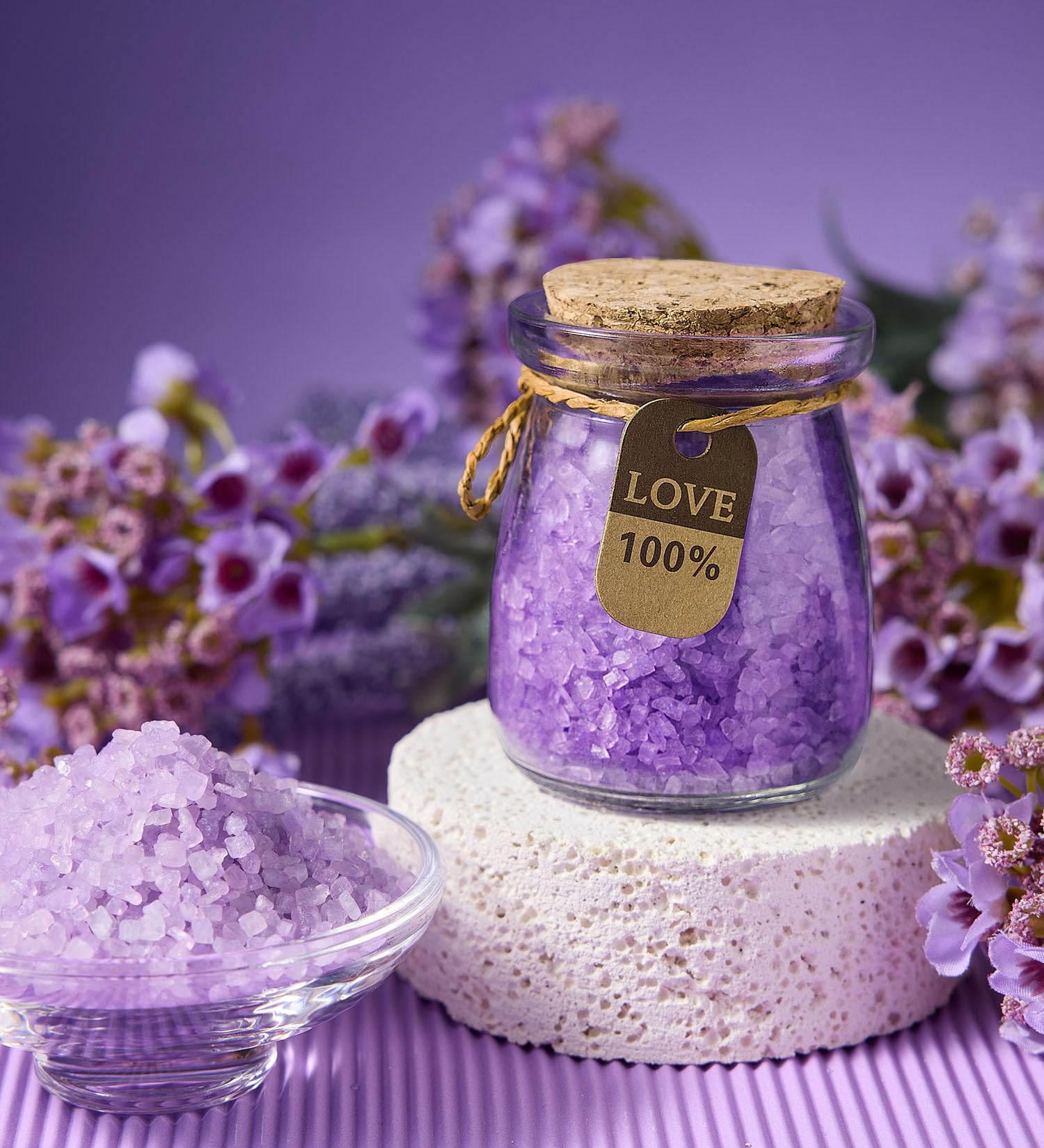 Jabón artesanal de lavanda de CITTA, textura suave y fragante