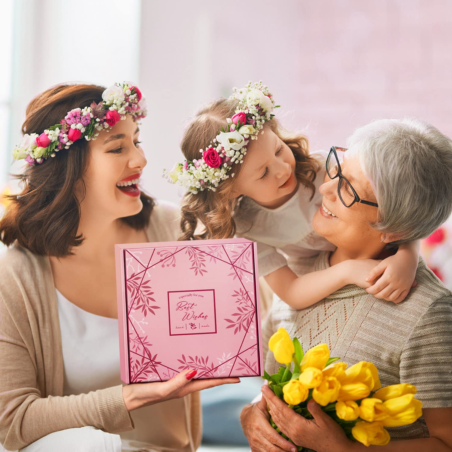 CITTA tarjeta con flores secas para mensaje especial