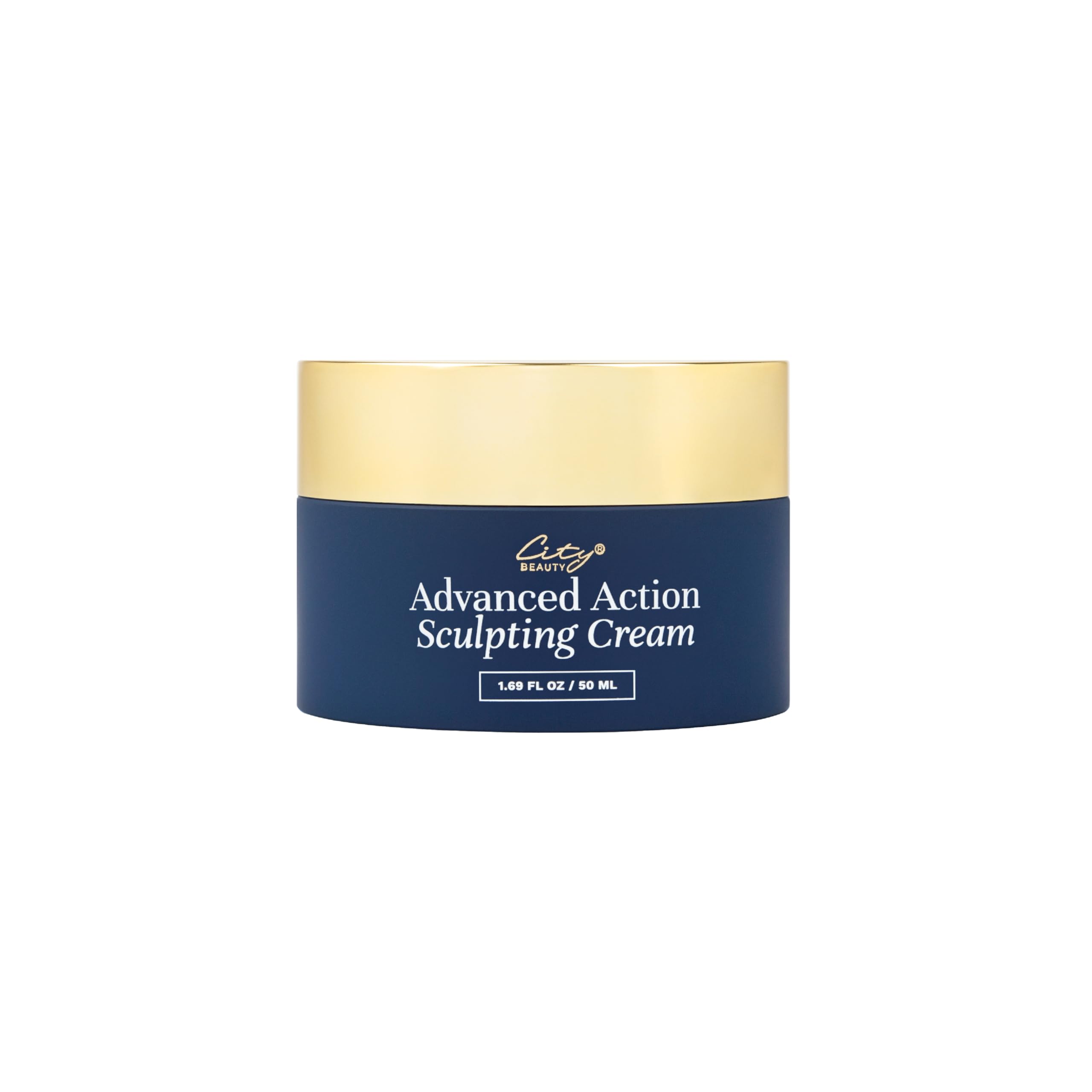 City Beauty Advanced Action Sculpting Cream on face application for firmer contour