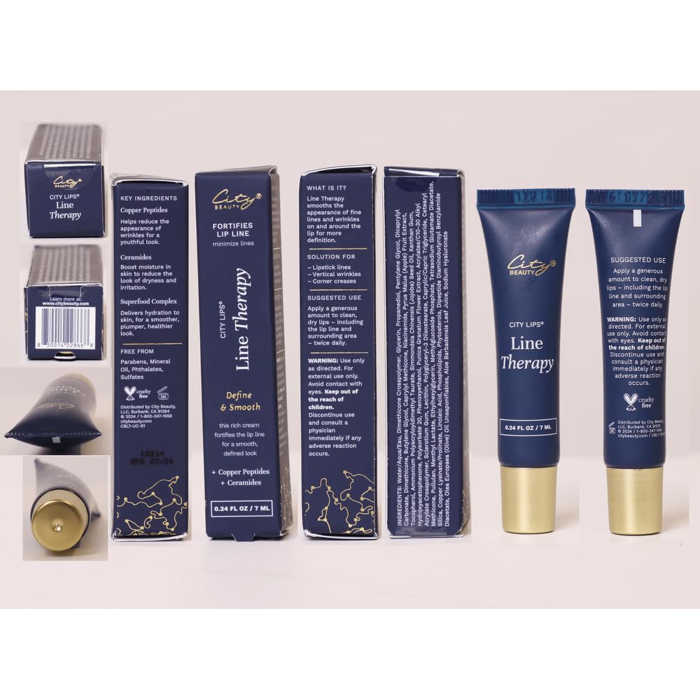 City Beauty City Lips Line Therapy close-up shows a smooth, hydrated lip line.