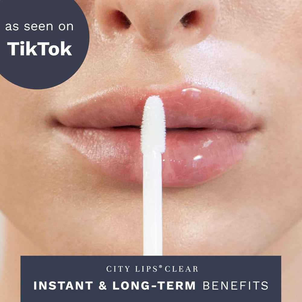 City Lips peptides boost volume while smoothing fine lines.