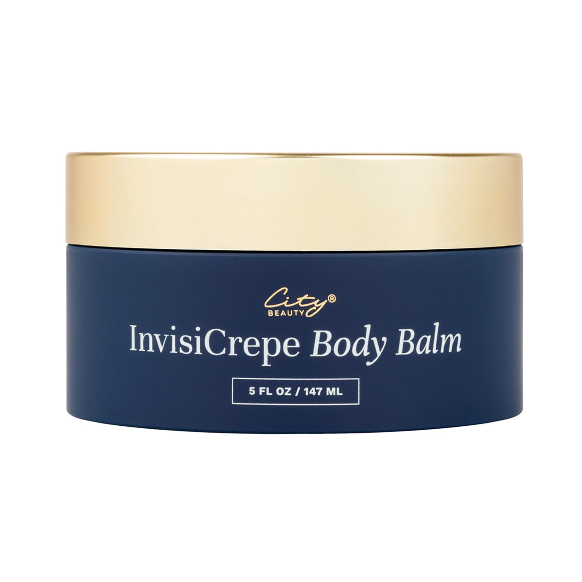 City Beauty InvisiCrepe Balm bottle close-up for smooth, hydrated skin.