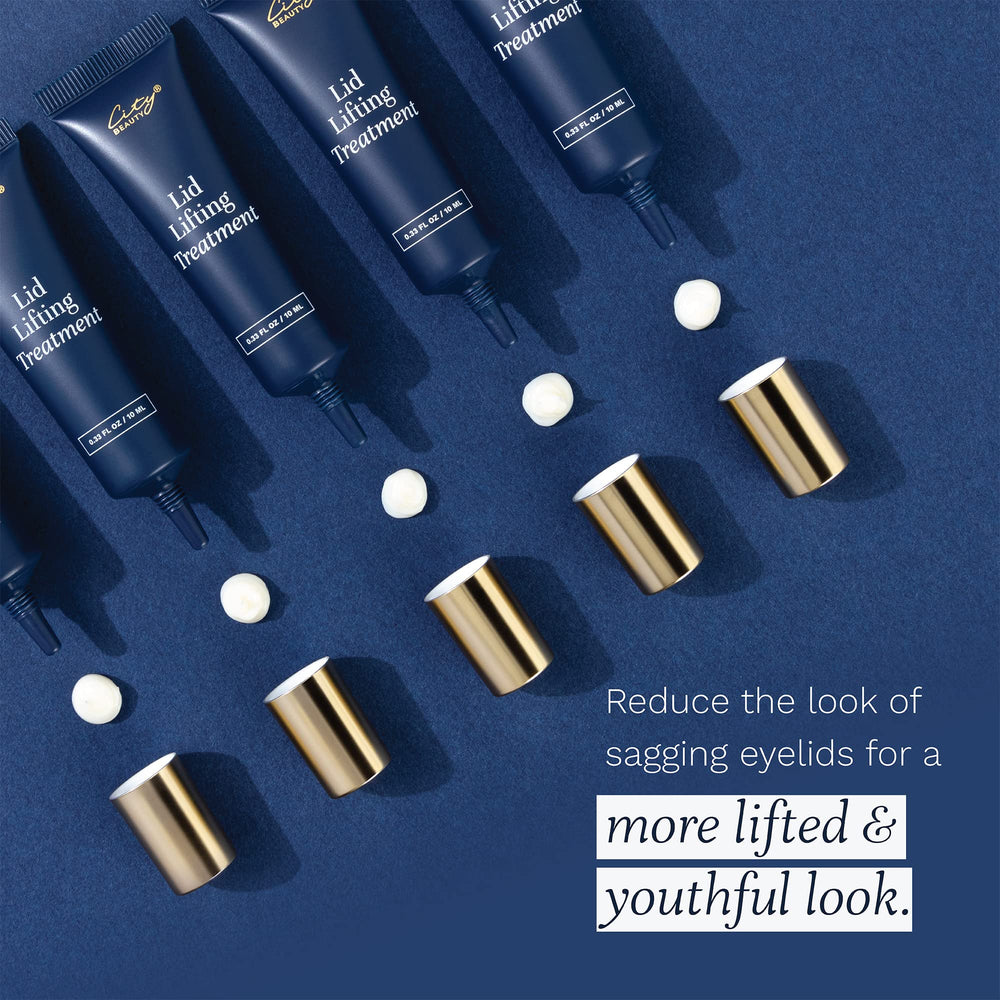 City Beauty Lid Lifting Formula diamond powder closeup emphasizing instant skin-softening effect.