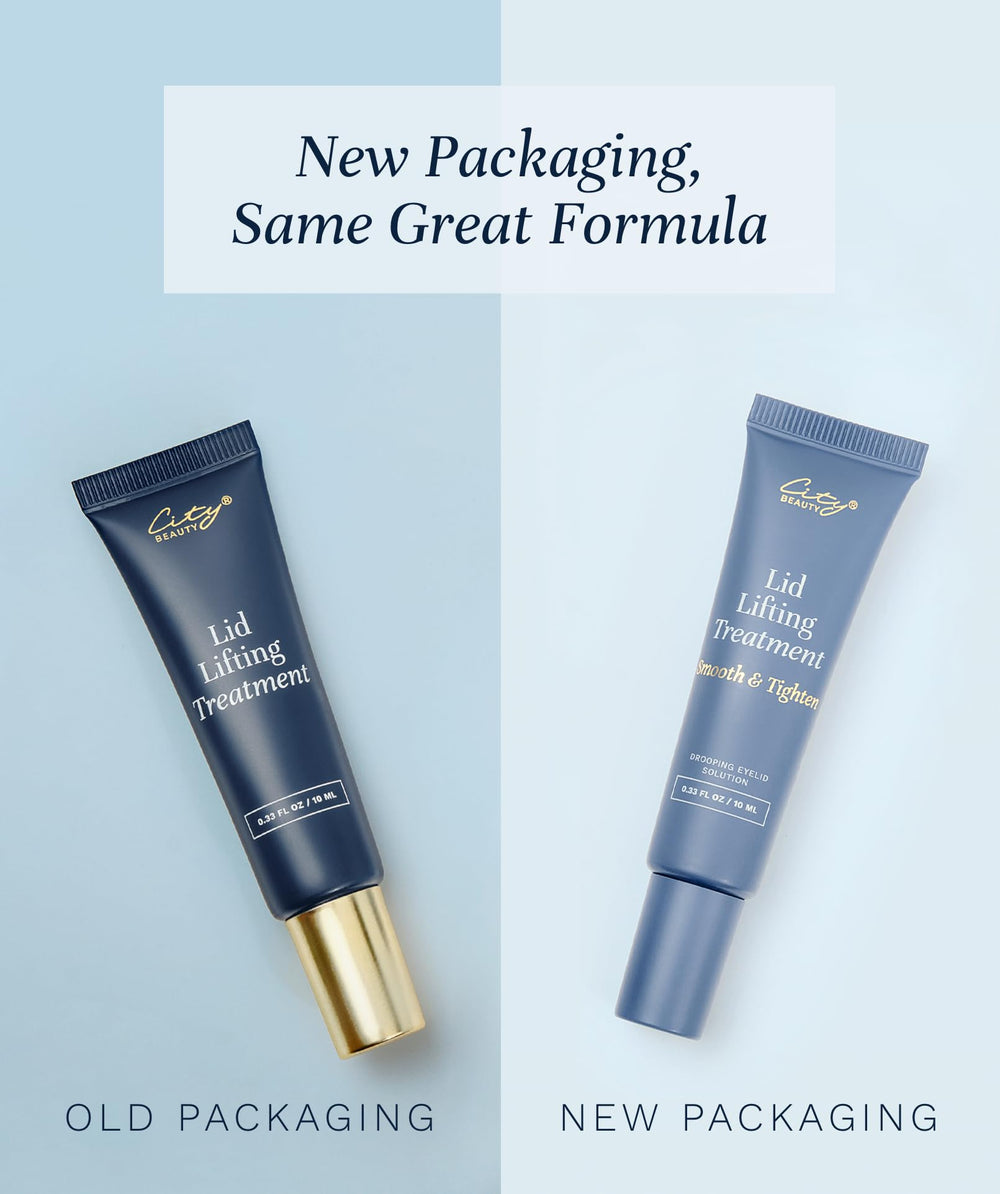 City Beauty Lid Lifting Formula jar closeup showing creamy texture for instant eyelid refresh.