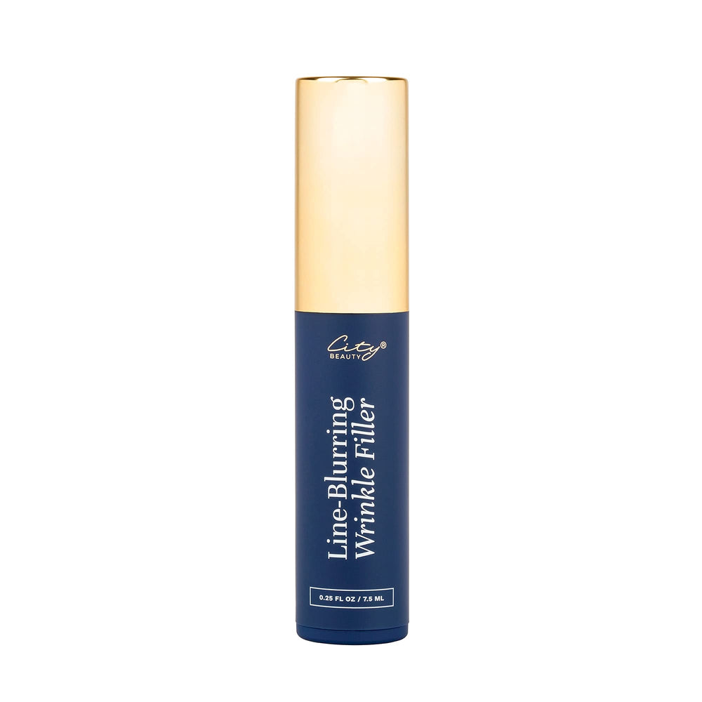 City Beauty Line-Blurring Wrinkle Filler bottle pump demonstrates quick spot treatment for wrinkles