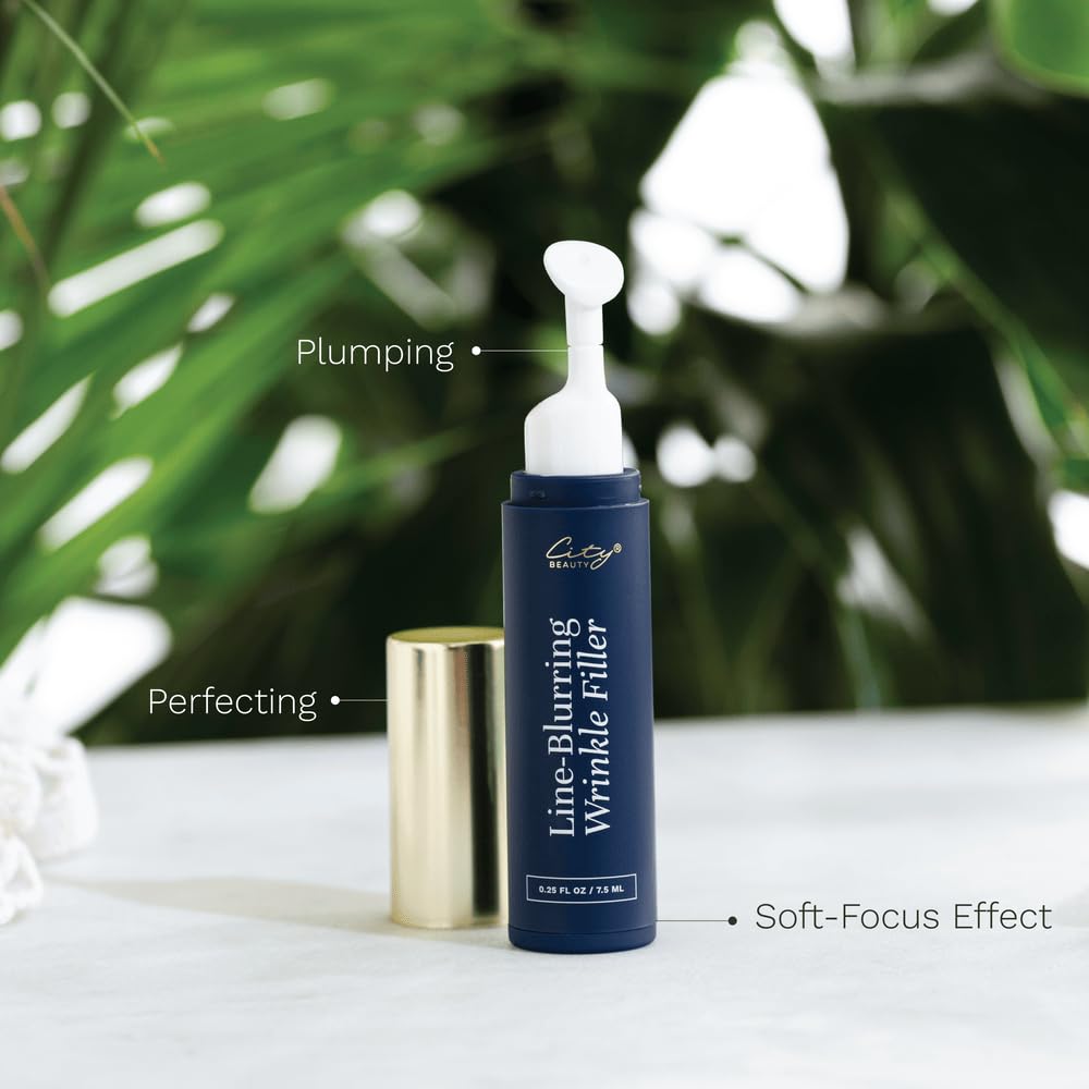 City Beauty Line-Blurring Wrinkle Filler diamond powder close-up reveals soft-focus glow