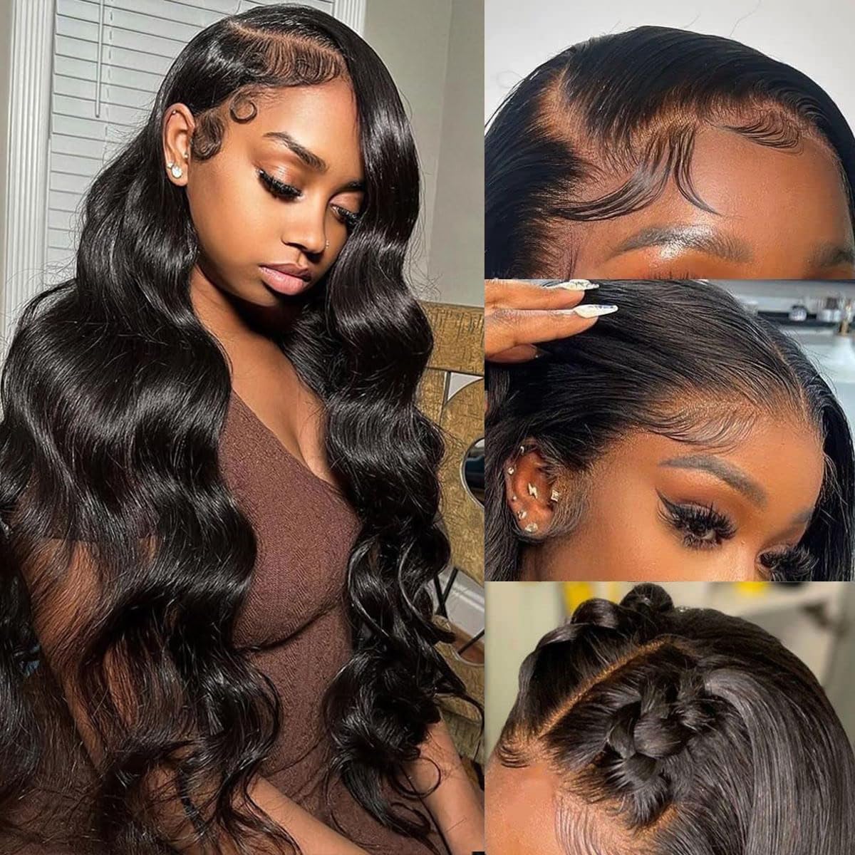 CITY GIRL 30 inch body wave wig with lace front for natural look