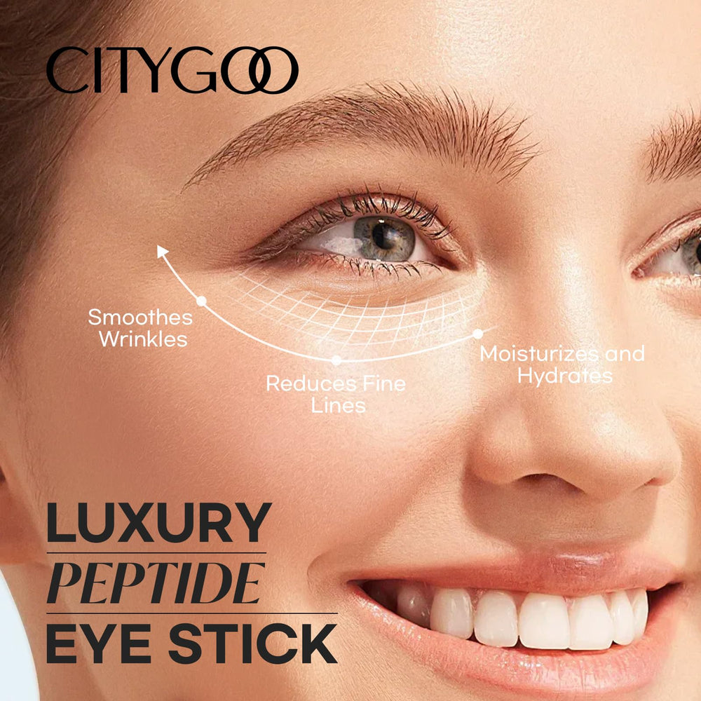 CityGOO Retinol Eye Stick application under-eye demonstrates precise, gentle glide.