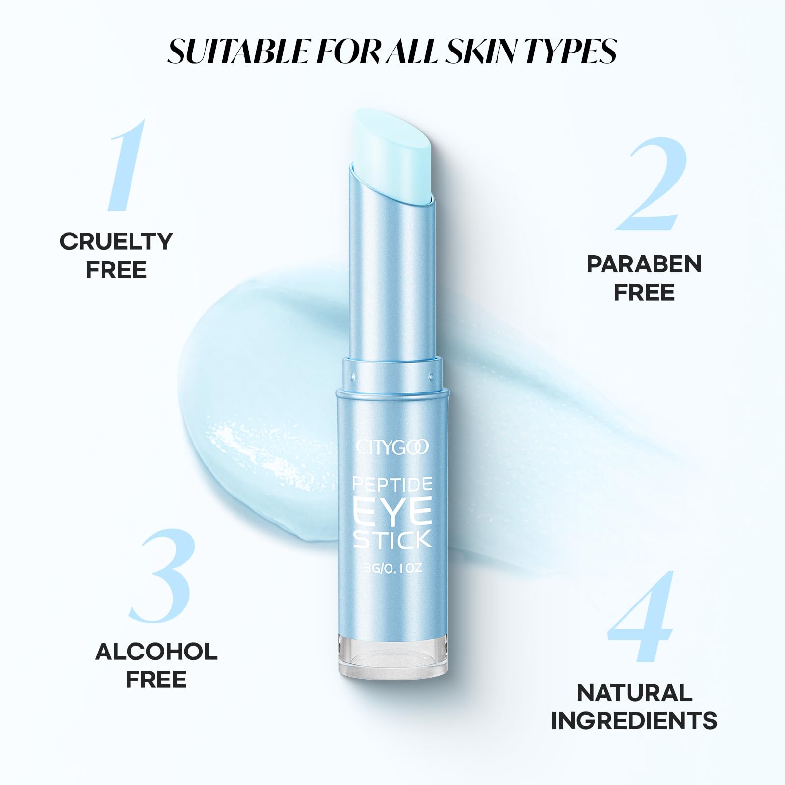 CityGOO Retinol Eye Stick smooths fine lines for a refreshed eye contour.