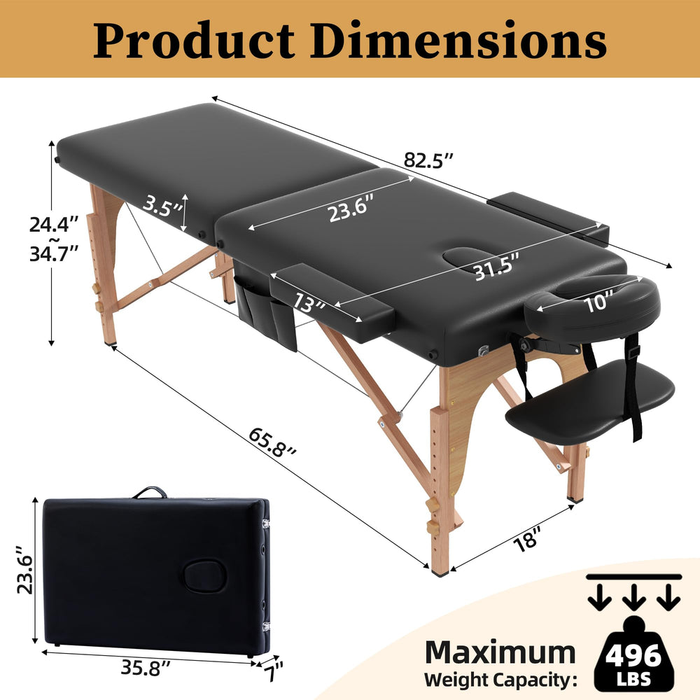 Civama massage table height adjustment enables customized comfort for clients.
