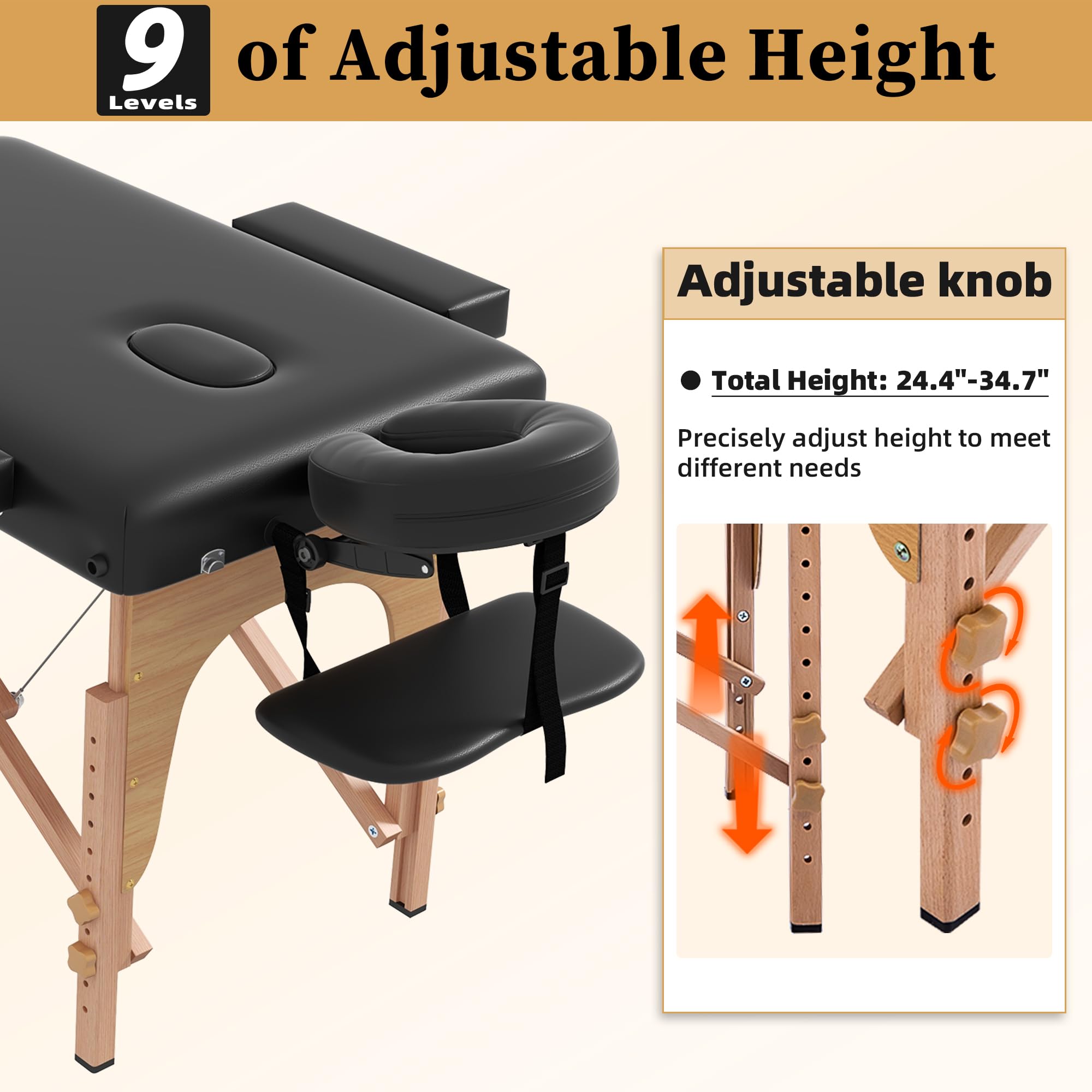 Civama massage table leather surface close-up shows waterproof, oilproof coating.