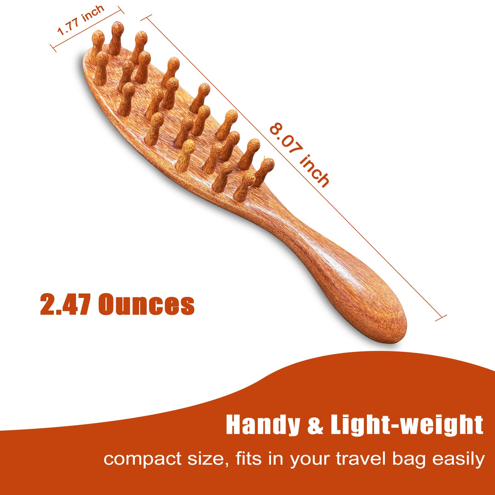 CIVEYA loc brush distributes oils evenly from root to tip for loc care.
